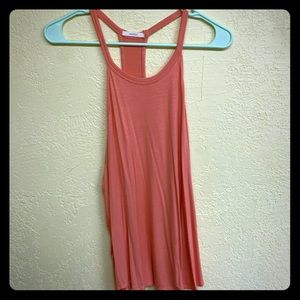 Coral and light pink high neck/racerback tank top